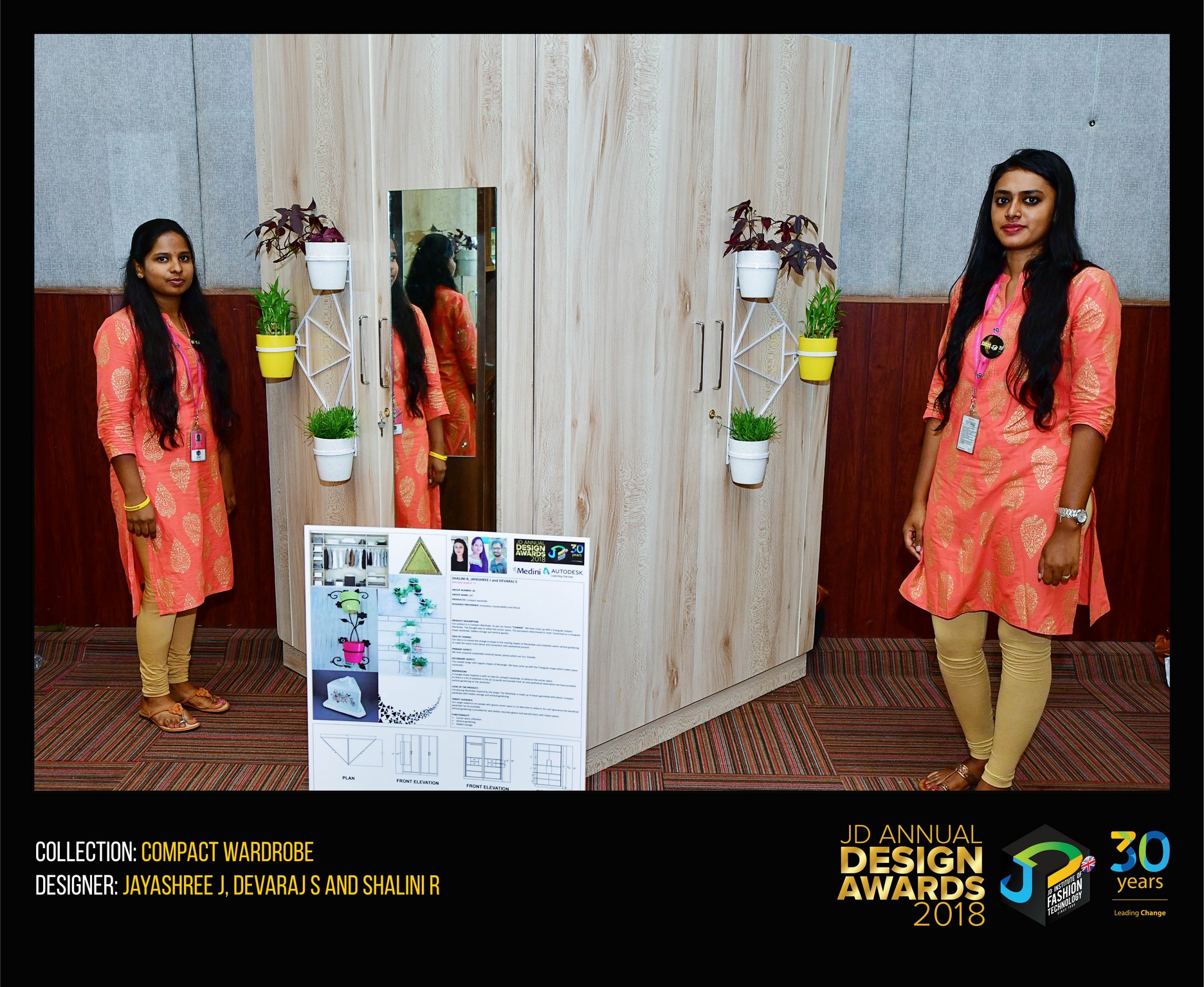 Compact wardrobe – CHANGE – JD ANNUAL DESIGN AWARDS 2018 | Designer: Jayashree J, Devaraj S and Shalini R | Photography : Jerin Nath (@jerin_nath)