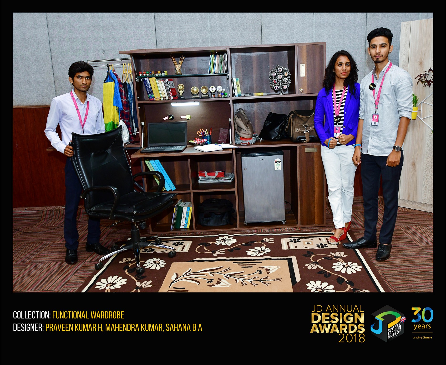 Functional Wardrobe– Change – JD Annual Design Awards 2018 | Designer: Praveen Kumar H, Mahendra Kumar, Sahana B A | Photography : Jerin Nath (@jerin_nath)