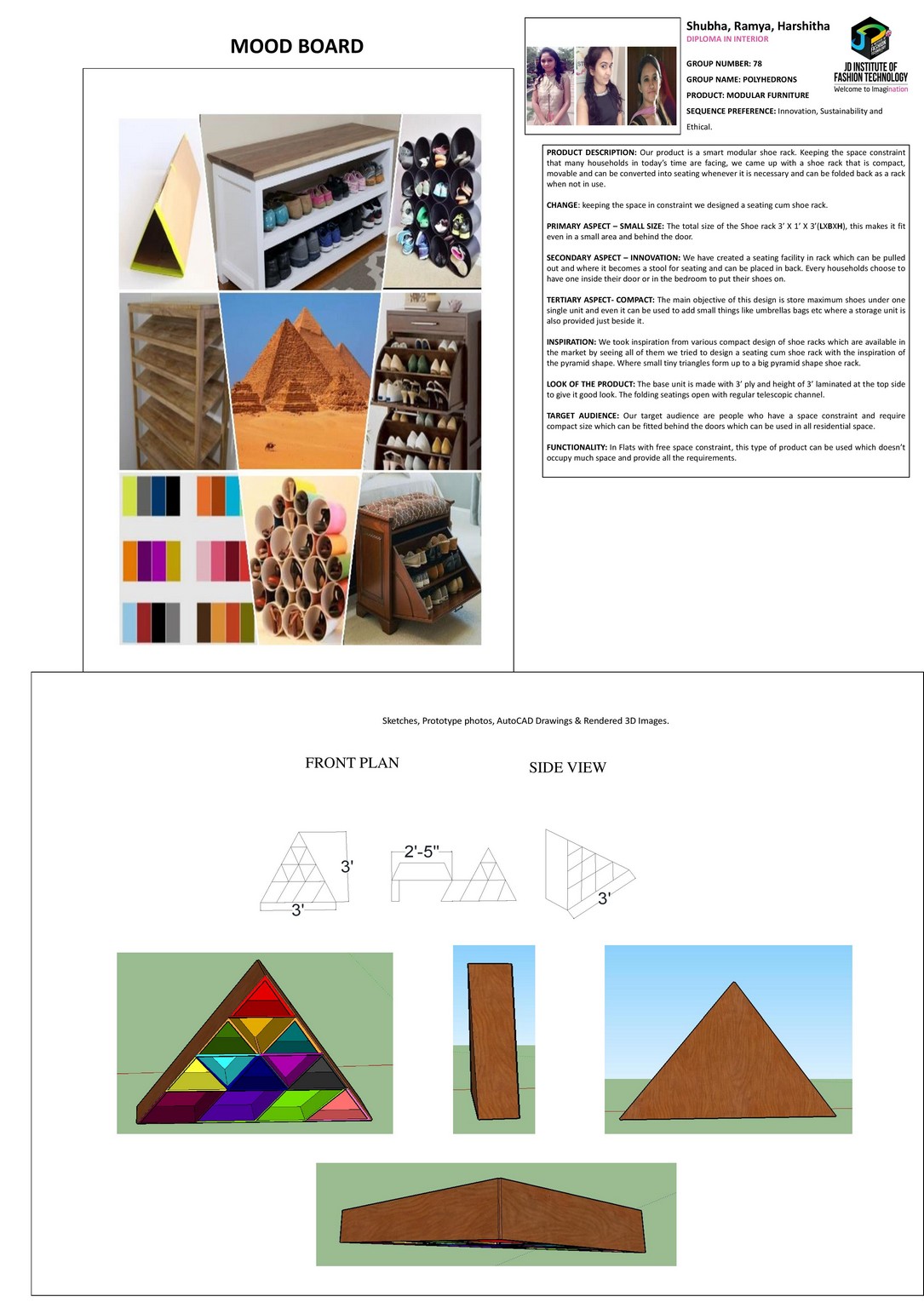 POLYHEDRONS – Change – JD Annual Design Awards 2018 | Designer: Ramya M, Harshitha, Shubha H | Photography : Jerin Nath (@jerin_nath) 