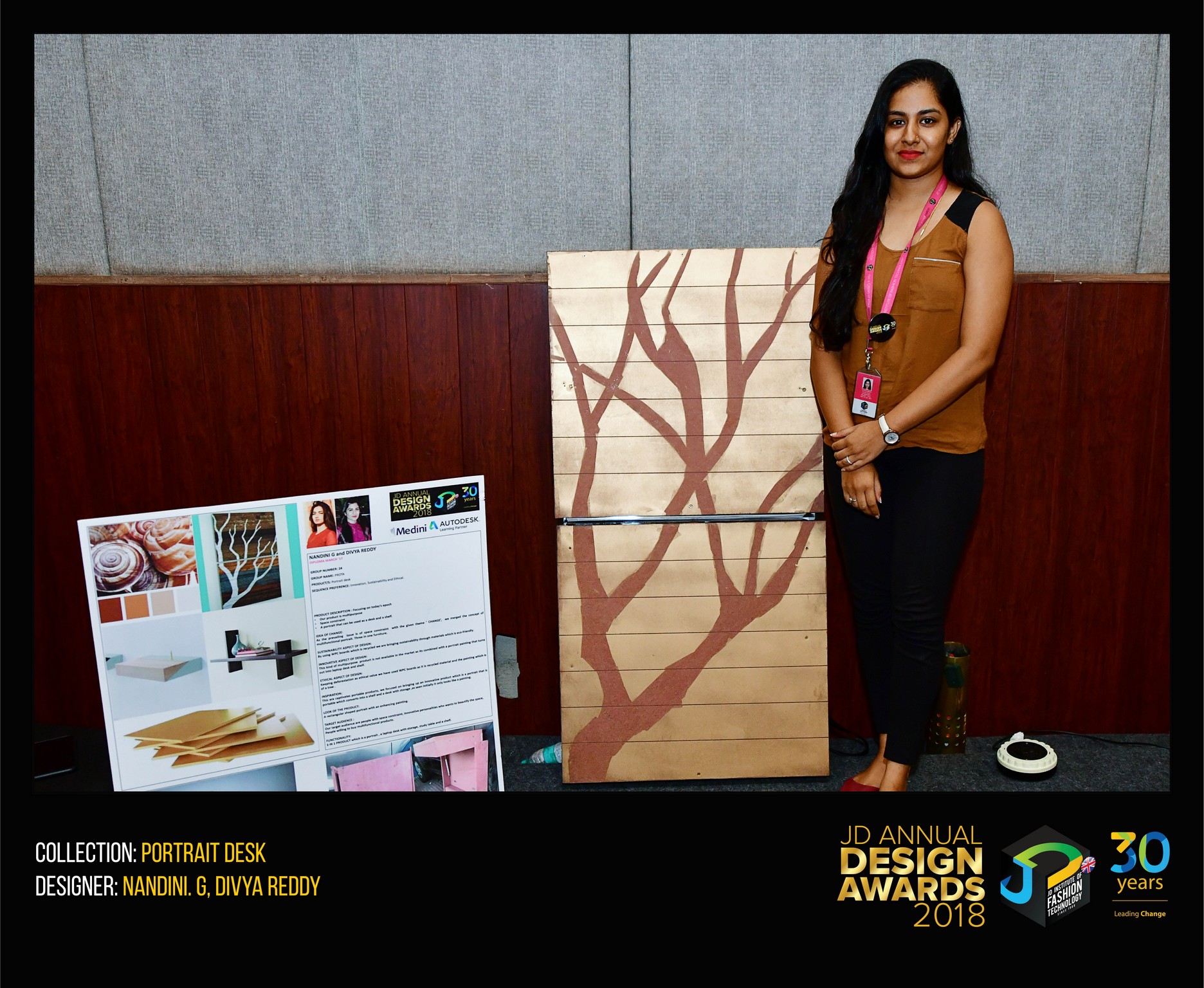 PORTRAIT DESK – CHANGE - JD Annual Design Awards 2018 | Designer: NANDINI.G, DIVYA REDDY | Photography : Jerin Nath (@jerin_nath)