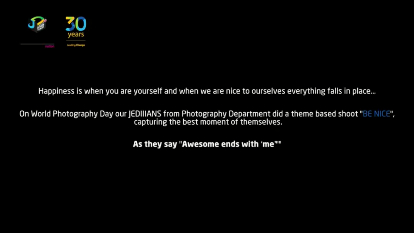 JEDIIIANS observing world photography Day 2018 with the theme “BE NICE”