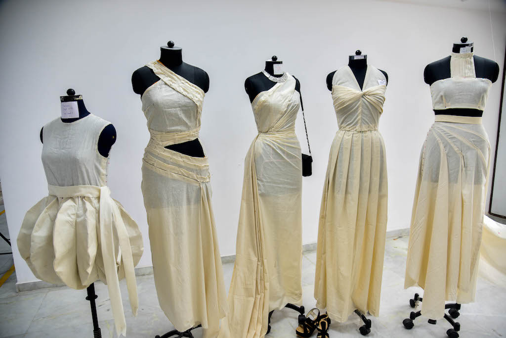 Dreams fold into Drapes | Fashion Draping exhibition at JD Institute