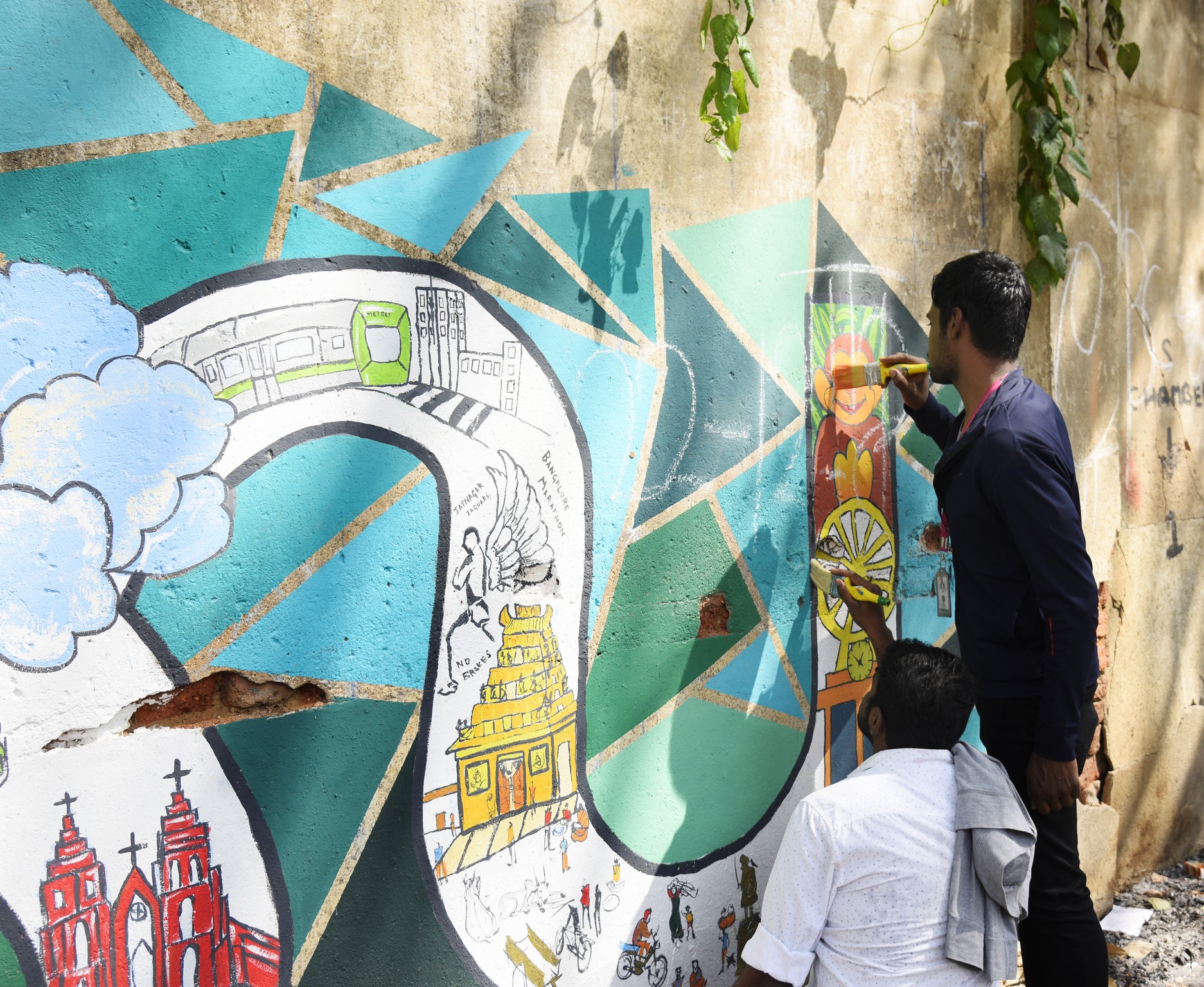 Namma Bengaluru – Wall art by students of JD Institute