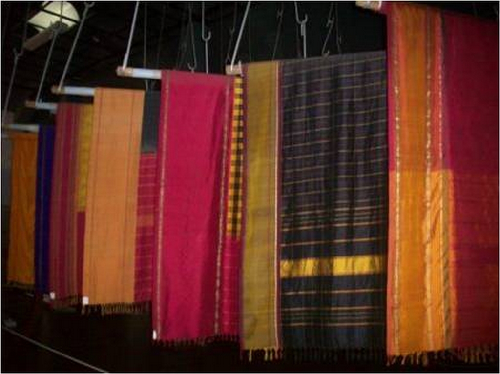 Drying silk sarees