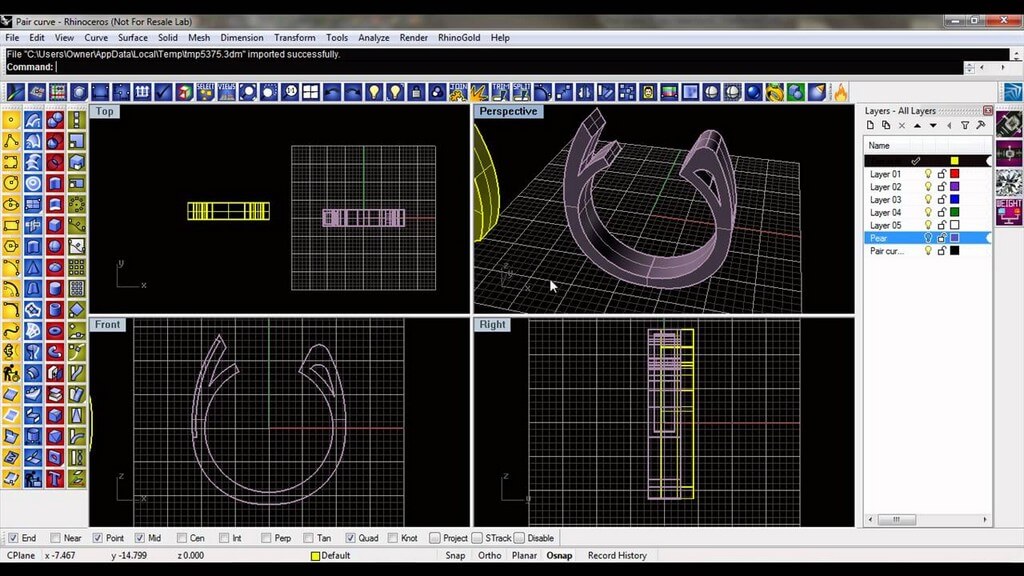 Rhino for Jewellery Design – Easy to learn and adapt