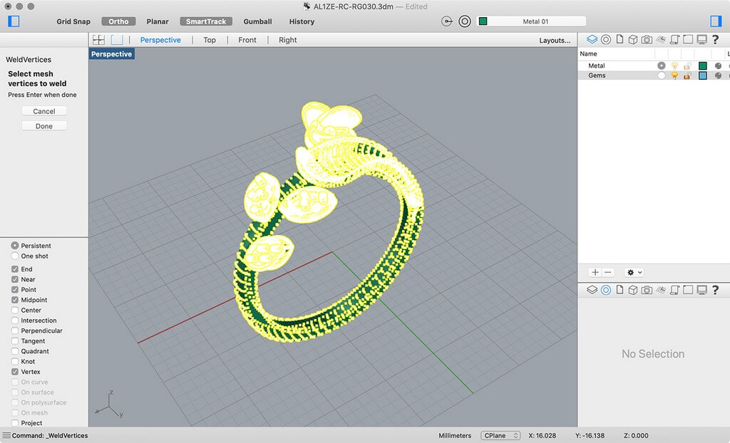 Rhino for Jewellery Design – Easy to learn and adapt