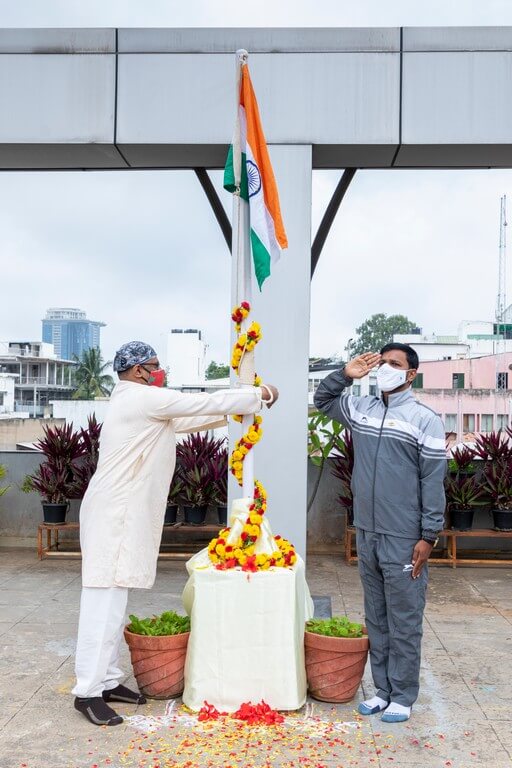 JD Institute celebrates 75th Independence Day complying with COVID guidelines