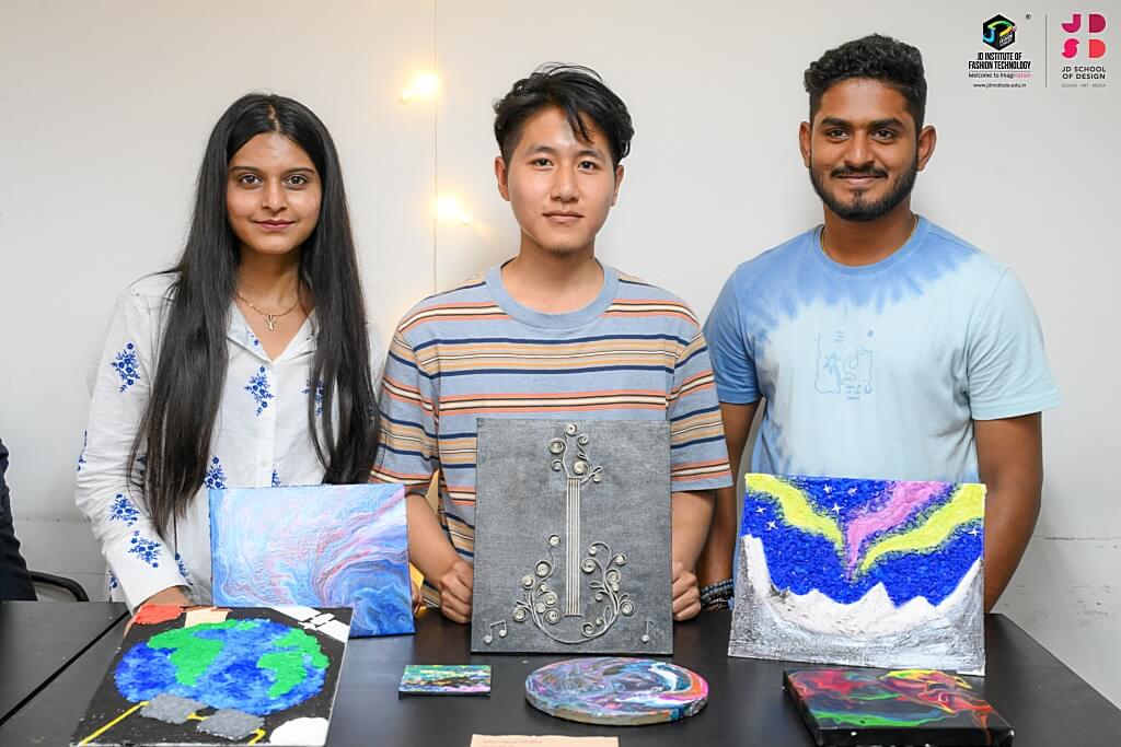 Diploma in Interior Design August 2023 Students Showcase Fluid Art and Texture Art Masterpieces (1)