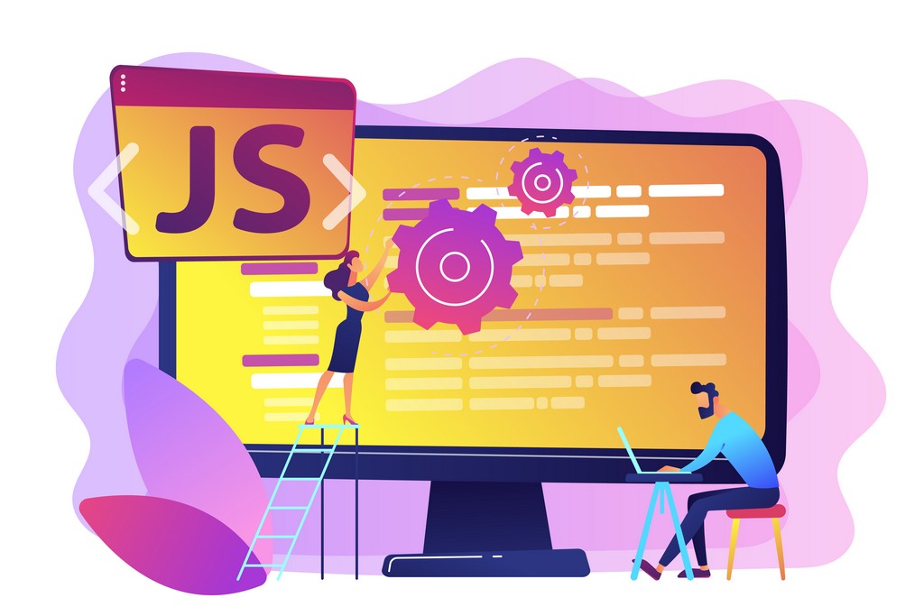 JavaScript concept vector illustration