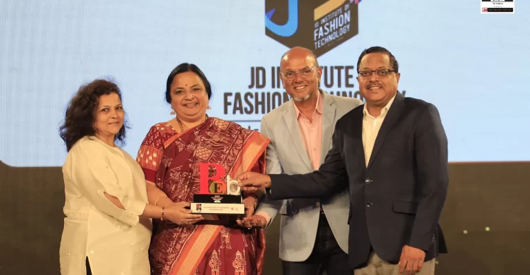 JD Institute of Fashion Technology is recognised as a Best Education Brand by ET Now (1)