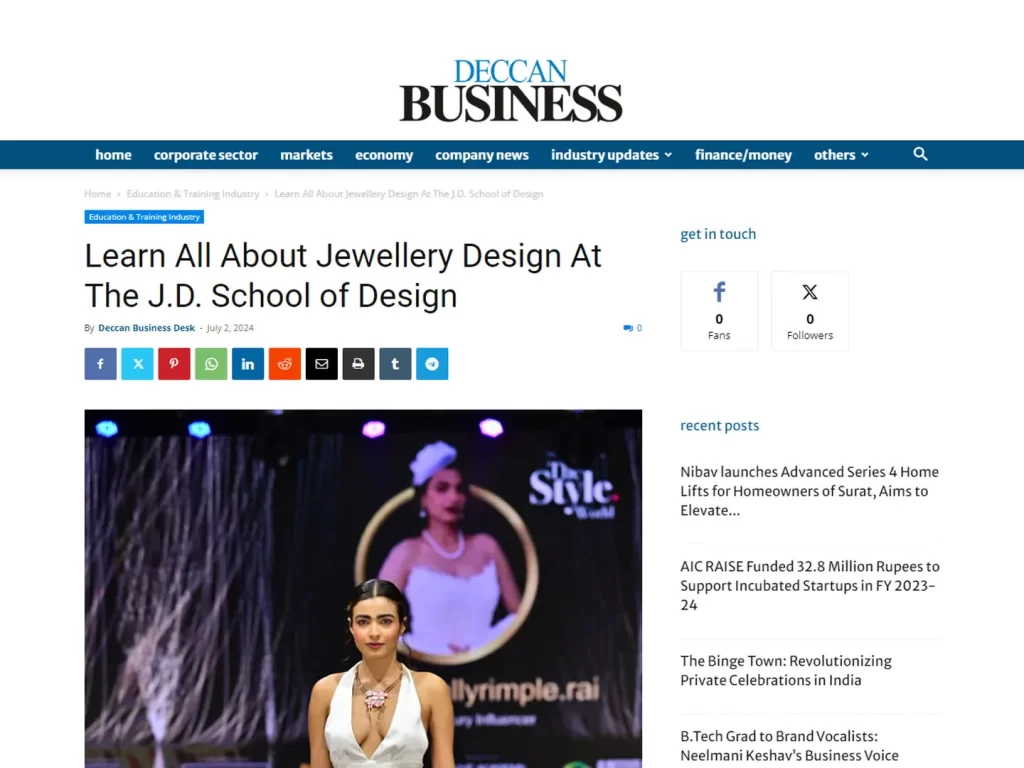 Learn All About Jewellery Design At The J D School of Design Deccan Business